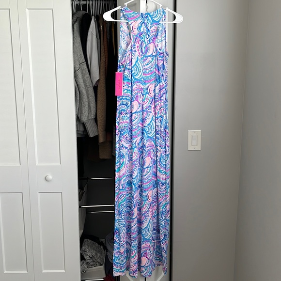 Lilly Pulitzer Pink Blue Treena Maxi Dress, NWT - Picture 7 of 7